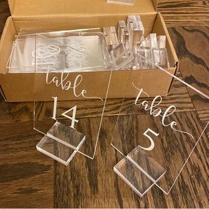 Acrylic table numbers